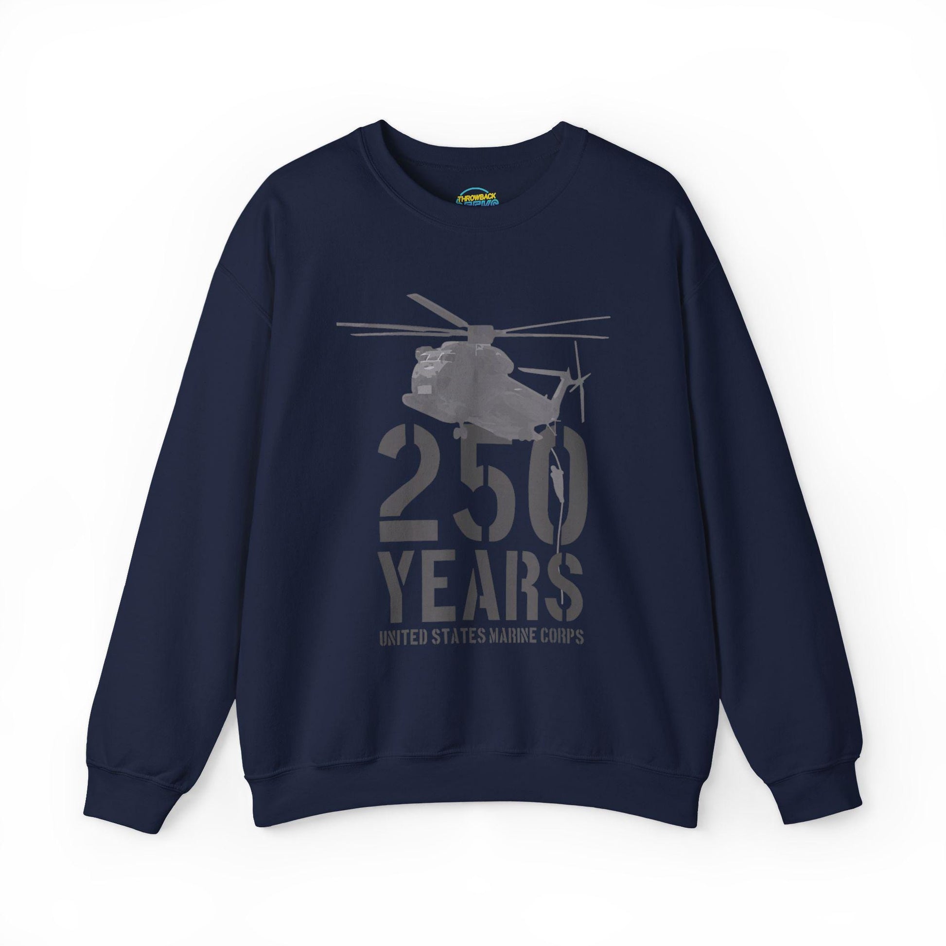 250 Years Military Sweatshirt | Helicopter Crewneck Pullover | 250th Anniversary Design | Veteran Gift