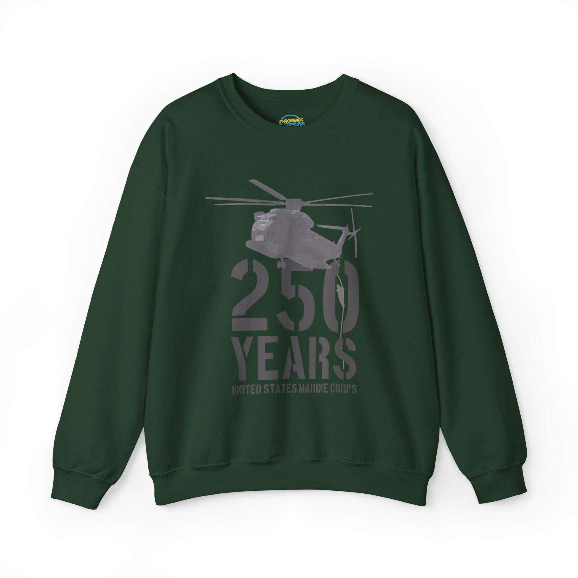 250 Years Military Sweatshirt | Helicopter Crewneck Pullover | 250th Anniversary Design | Veteran Gift