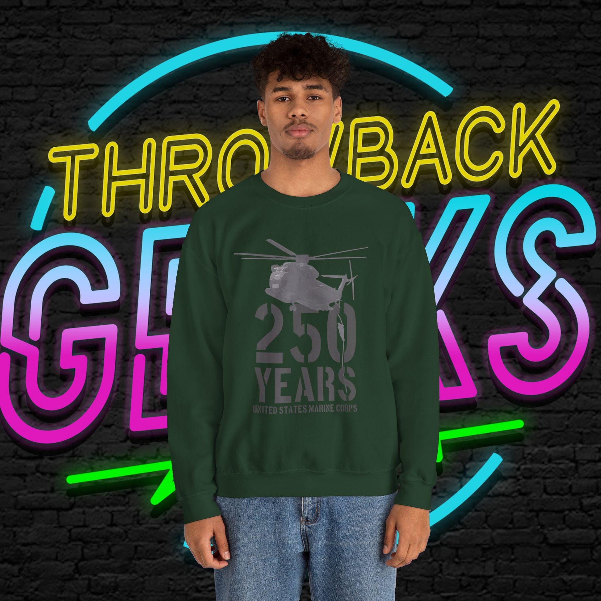 250 Years Military Sweatshirt | Helicopter Crewneck Pullover | 250th Anniversary Design | Veteran Gift
