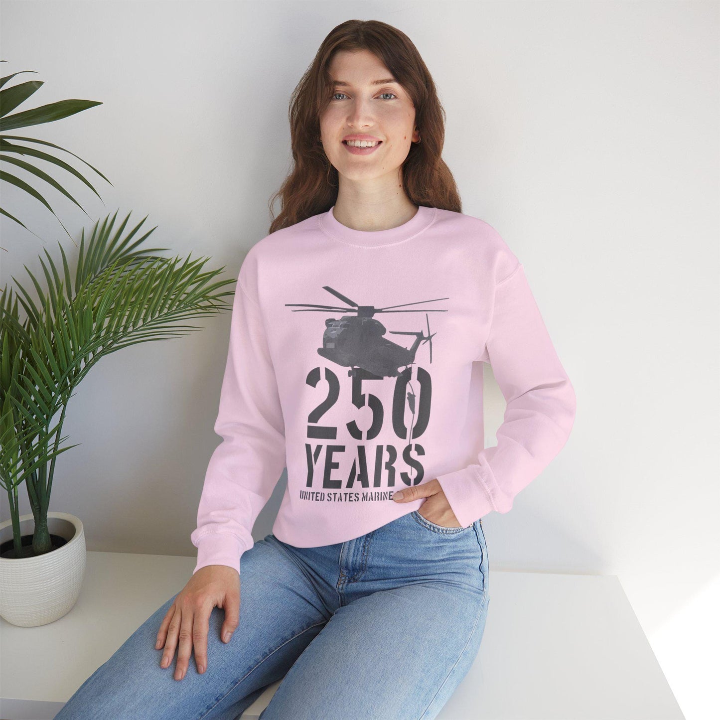 250 Years Military Sweatshirt | Helicopter Crewneck Pullover | 250th Anniversary Design | Veteran Gift