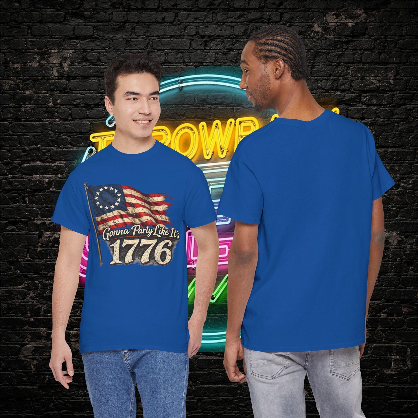 Gonna Party Like Its 1776 Tee Shirt | Distressed Betsy Ross Flag | Patriotic Vintage USA Tee | 4th of July Shirt | Gildan 5000