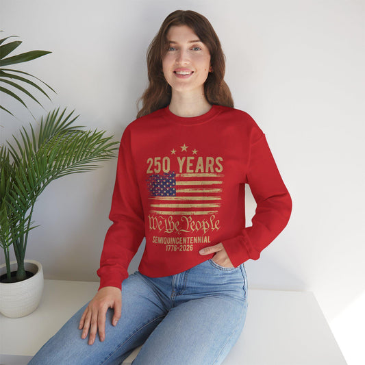 USA 250 Years Sweatshirt | We The People Flag Crewneck | Semiquincentennial 1776 2026 | Patriotic Gift
