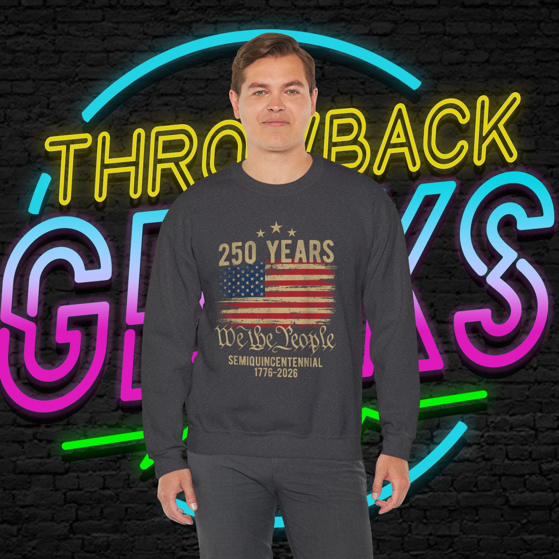 USA 250 Years Sweatshirt | We The People Flag Crewneck | Semiquincentennial 1776 2026 | Patriotic Gift