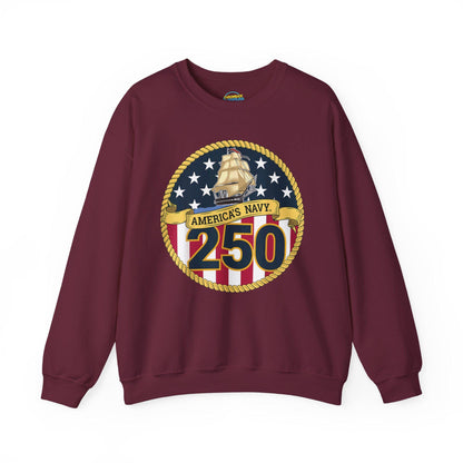 Americas Navy 250 Sweatshirt | Patriotic Crewneck | Navy Anniversary Pullover | Military Pride Gift