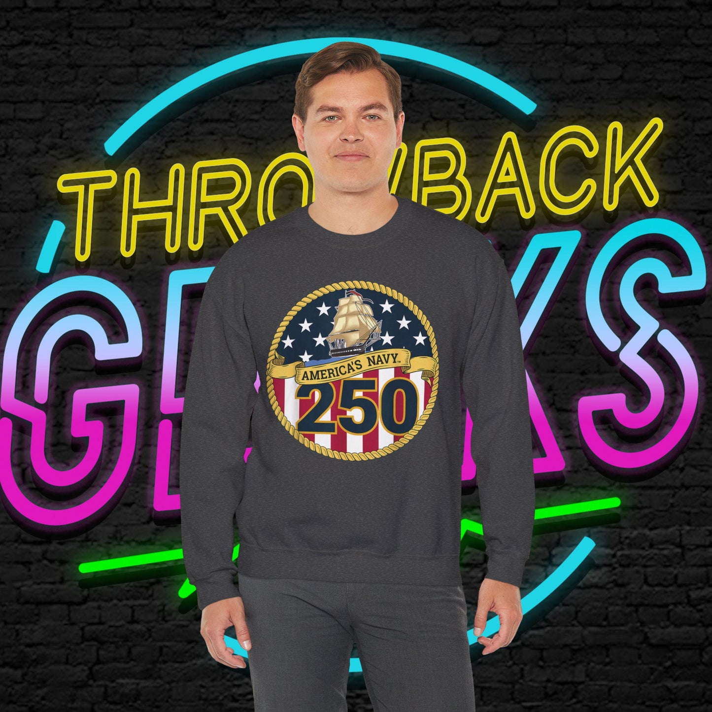 Americas Navy 250 Sweatshirt | Patriotic Crewneck | Navy Anniversary Pullover | Military Pride Gift