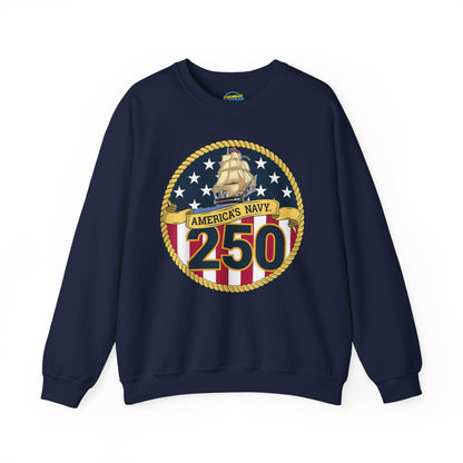 Americas Navy 250 Sweatshirt | Patriotic Crewneck | Navy Anniversary Pullover | Military Pride Gift