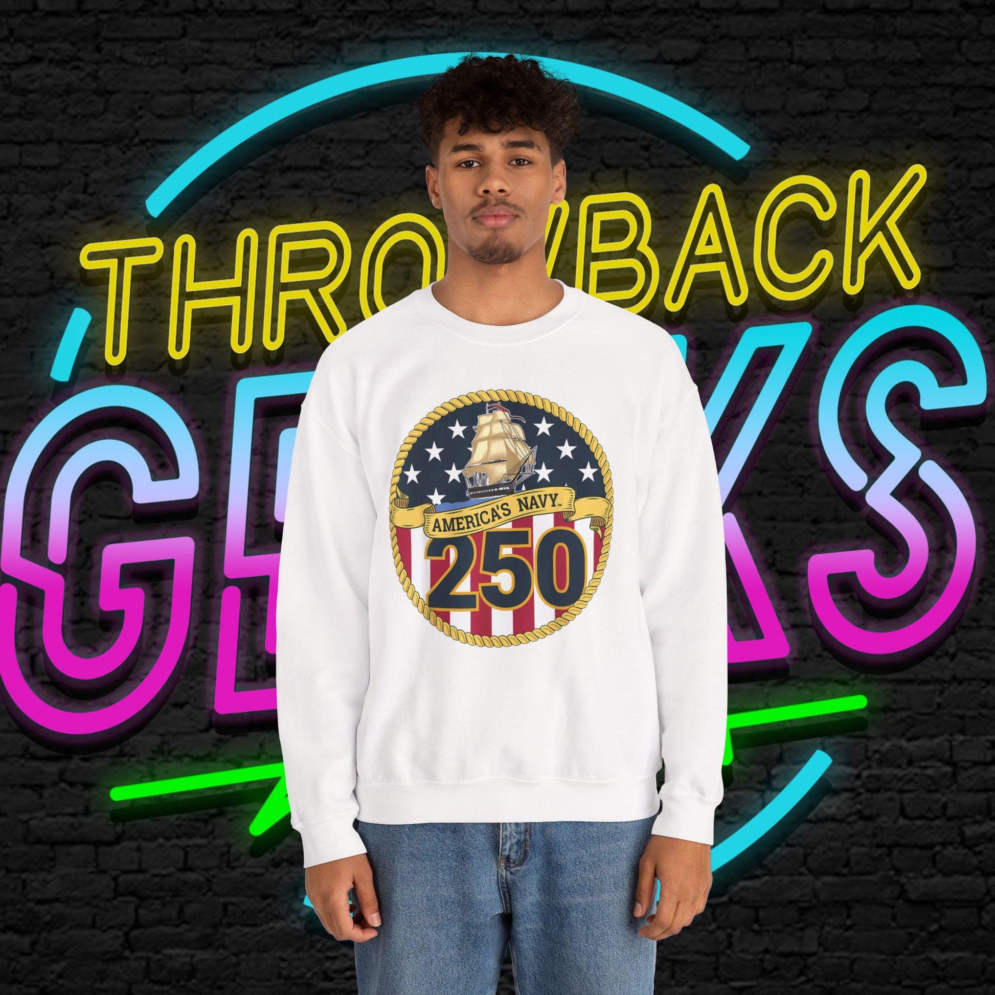 Americas Navy 250 Sweatshirt | Patriotic Crewneck | Navy Anniversary Pullover | Military Pride Gift