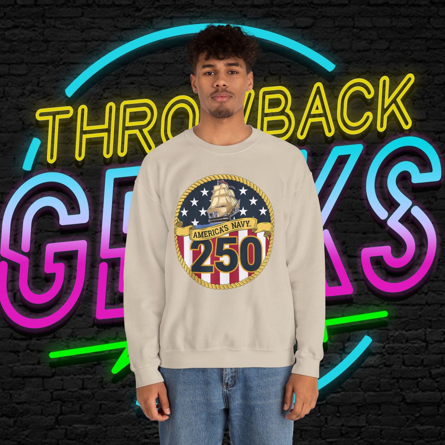 Americas Navy 250 Sweatshirt | Patriotic Crewneck | Navy Anniversary Pullover | Military Pride Gift