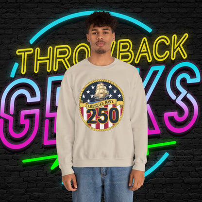 Americas Navy 250 Sweatshirt | Patriotic Crewneck | Navy Anniversary Pullover | Military Pride Gift