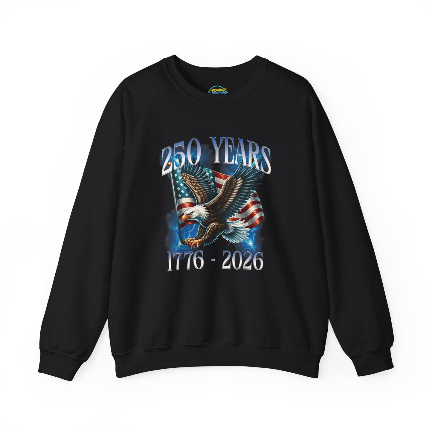 250 Years Patriotic Sweatshirt | 1776 2026 Eagle Flag Design | USA Anniversary Crewneck | Veteran Gift