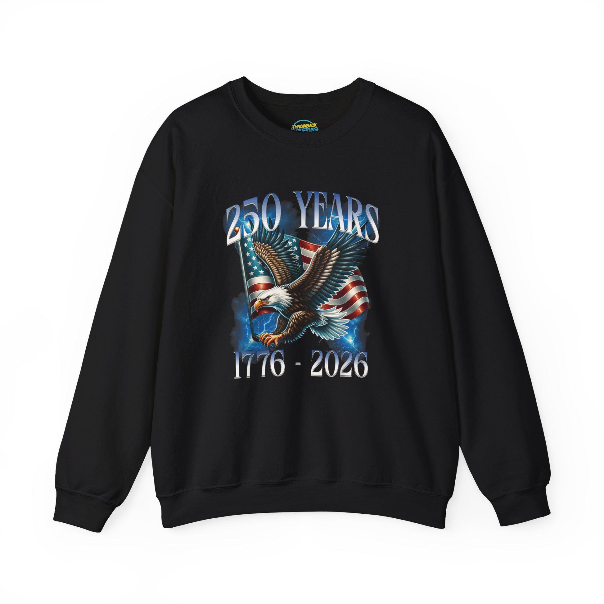 250 Years Patriotic Sweatshirt | 1776 2026 Eagle Flag Design | USA Anniversary Crewneck | Veteran Gift