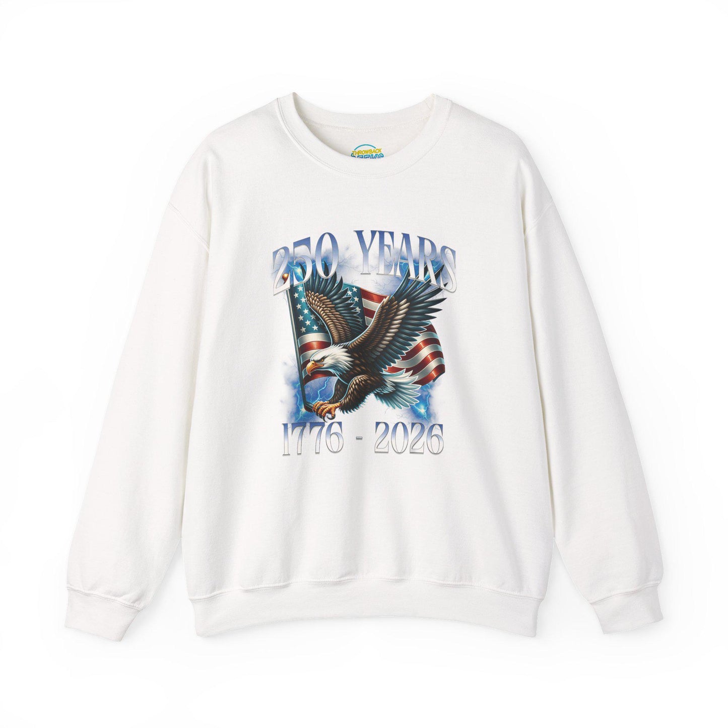 250 Years Patriotic Sweatshirt | 1776 2026 Eagle Flag Design | USA Anniversary Crewneck | Veteran Gift