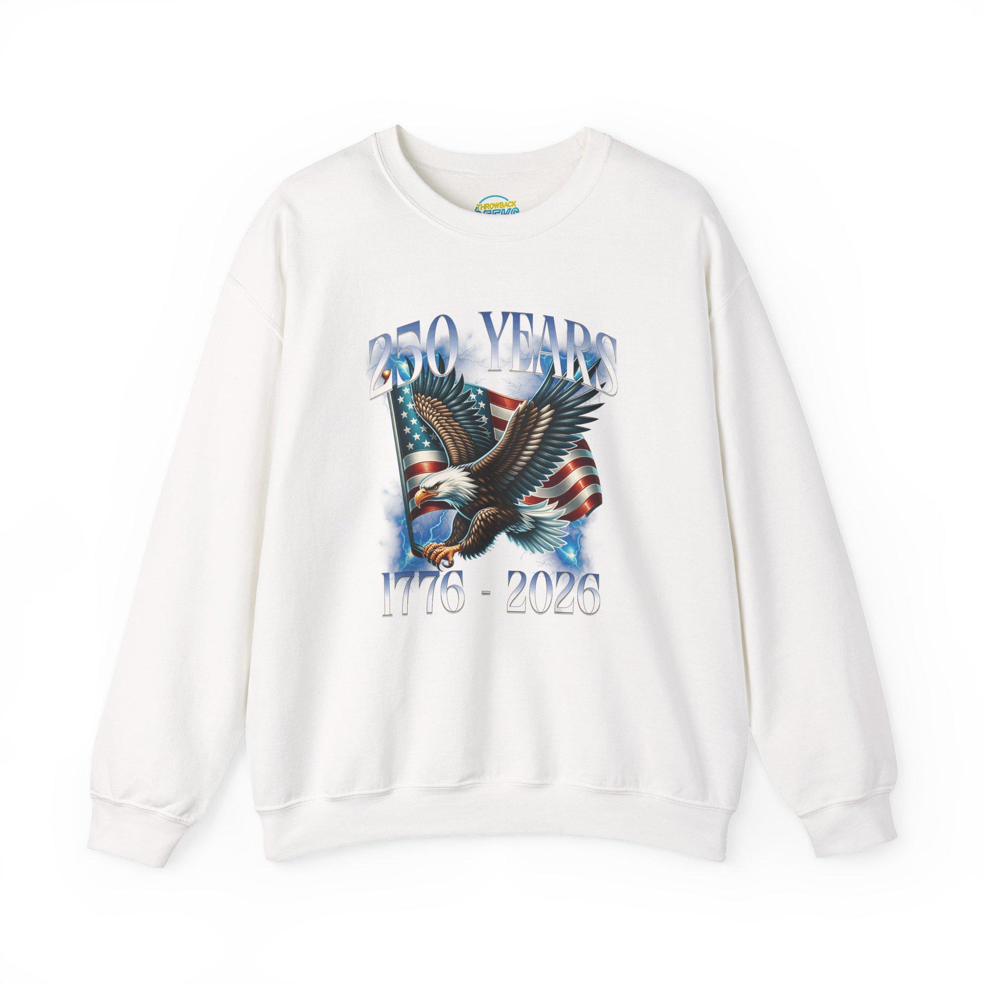 250 Years Patriotic Sweatshirt | 1776 2026 Eagle Flag Design | USA Anniversary Crewneck | Veteran Gift