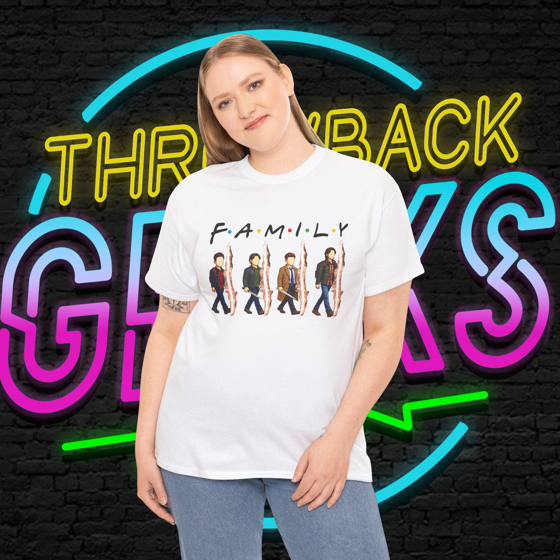 SPN Family Rift Travelers Shirt | Found Family Hunter Lineup Tee | Fan-Inspired TV Roadtrip Graphic | Gildan 5000 Unisex (Light Colors)