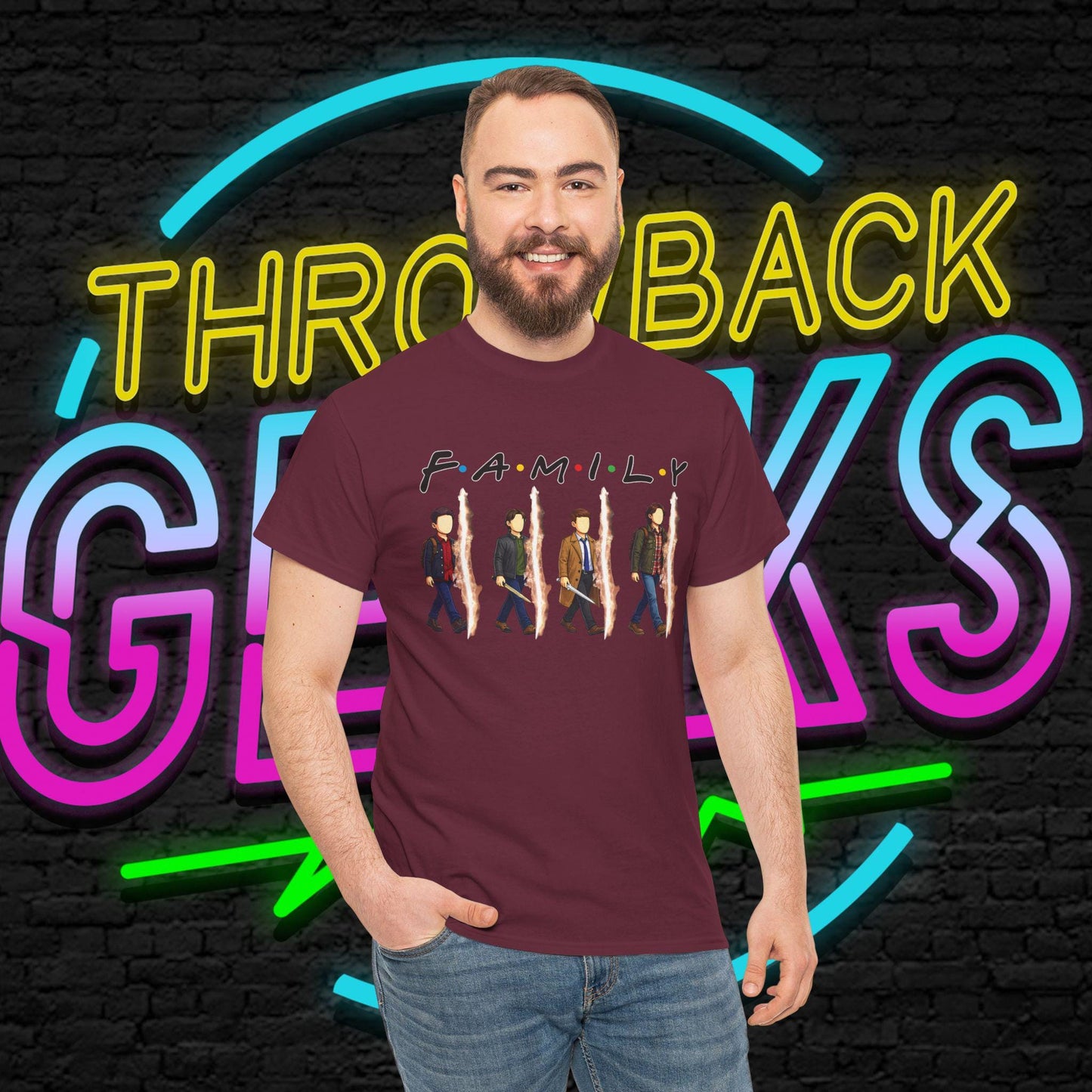 SPN Family Rift Travelers Shirt | Found Family Hunter Lineup Tee | Fan-Inspired Roadtrip Graphic | Gildan 5000 Unisex (Dark Colors)