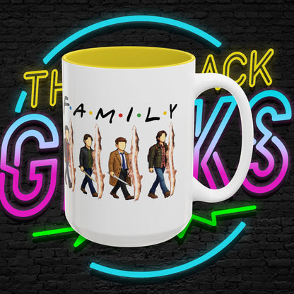SPN Family Rift Travelers Accent Mug | Found Family Coffee Mug | Fan-Inspired TV Tribute | 11oz / 15oz