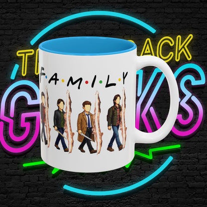 SPN Family Rift Travelers Accent Mug | Found Family Coffee Mug | Fan-Inspired TV Tribute | 11oz / 15oz