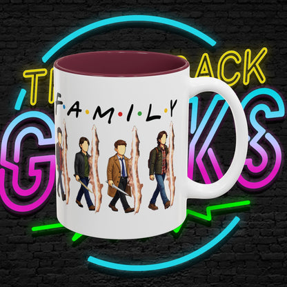SPN Family Rift Travelers Accent Mug | Found Family Coffee Mug | Fan-Inspired TV Tribute | 11oz / 15oz
