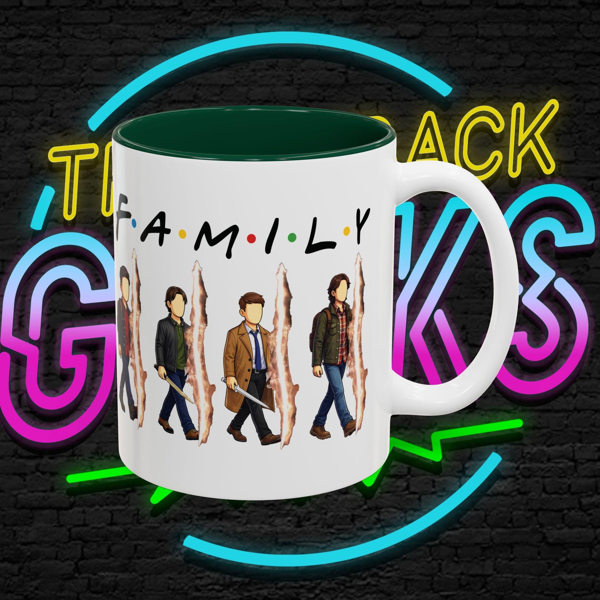 SPN Family Rift Travelers Accent Mug | Found Family Coffee Mug | Fan-Inspired TV Tribute | 11oz / 15oz