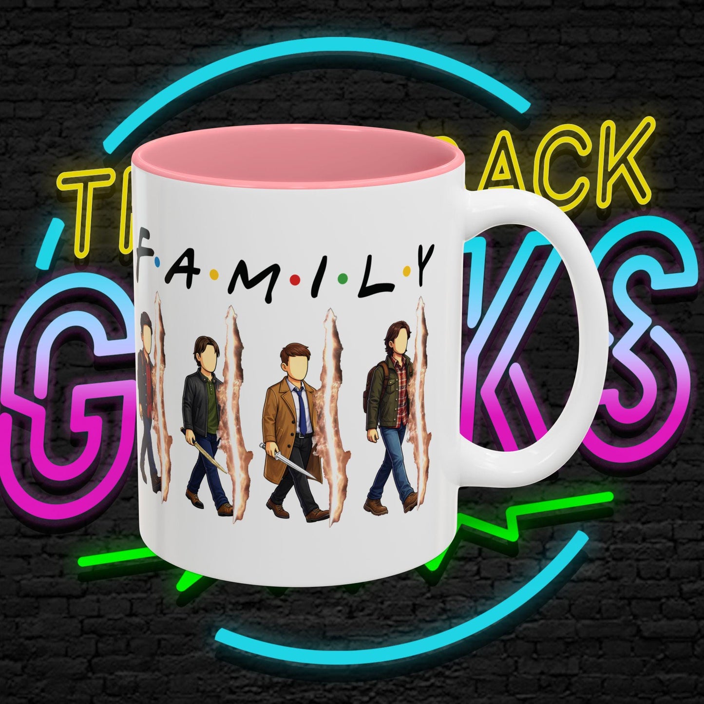 SPN Family Rift Travelers Accent Mug | Found Family Coffee Mug | Fan-Inspired TV Tribute | 11oz / 15oz