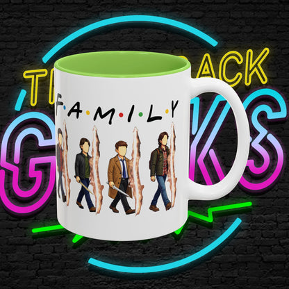 SPN Family Rift Travelers Accent Mug | Found Family Coffee Mug | Fan-Inspired TV Tribute | 11oz / 15oz