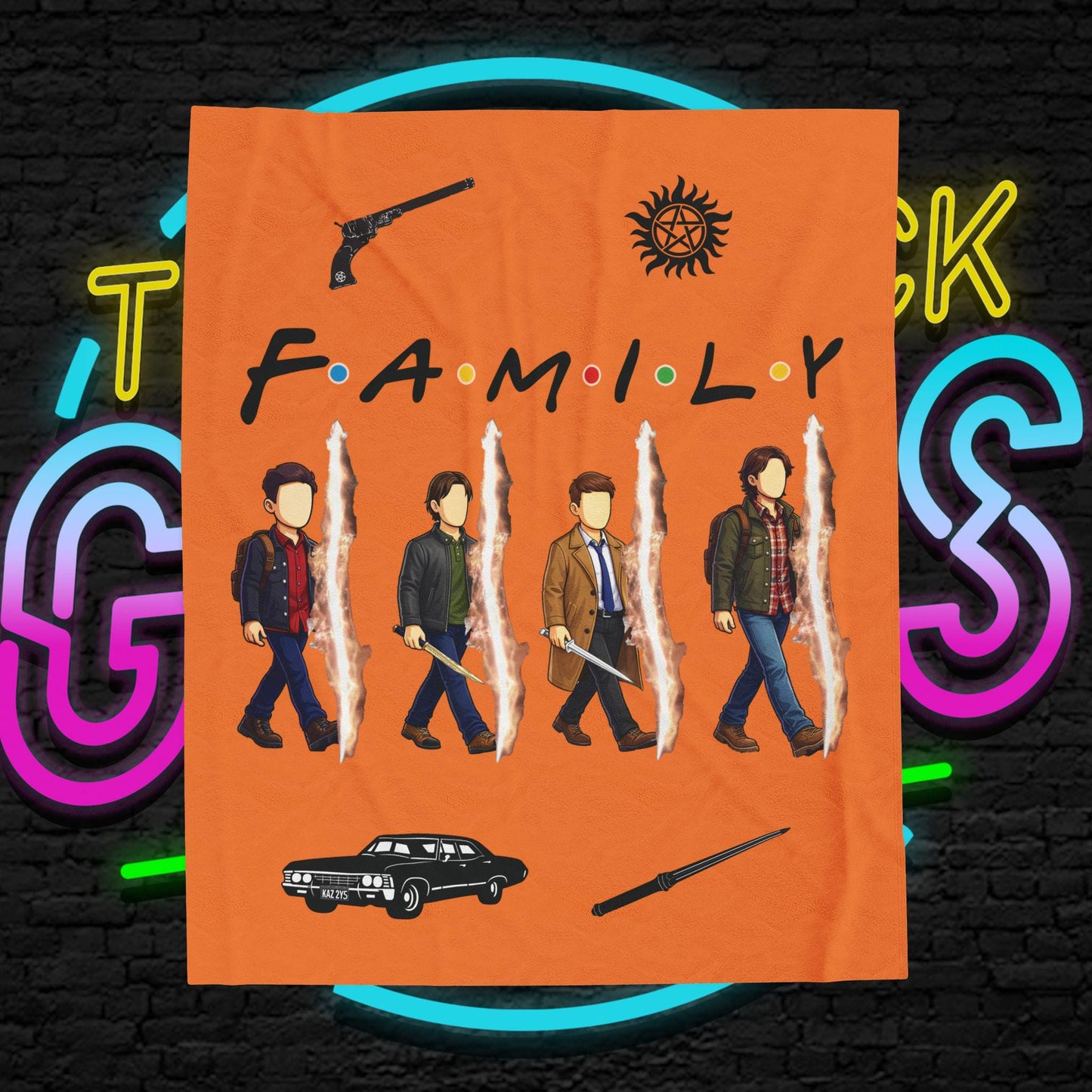SPN Family Rift Travelers Blanket | Found Family Throw Blanket | Fan-Inspired TV Tribute | Crusta Blanket (30x40, 50x60, 60x80)