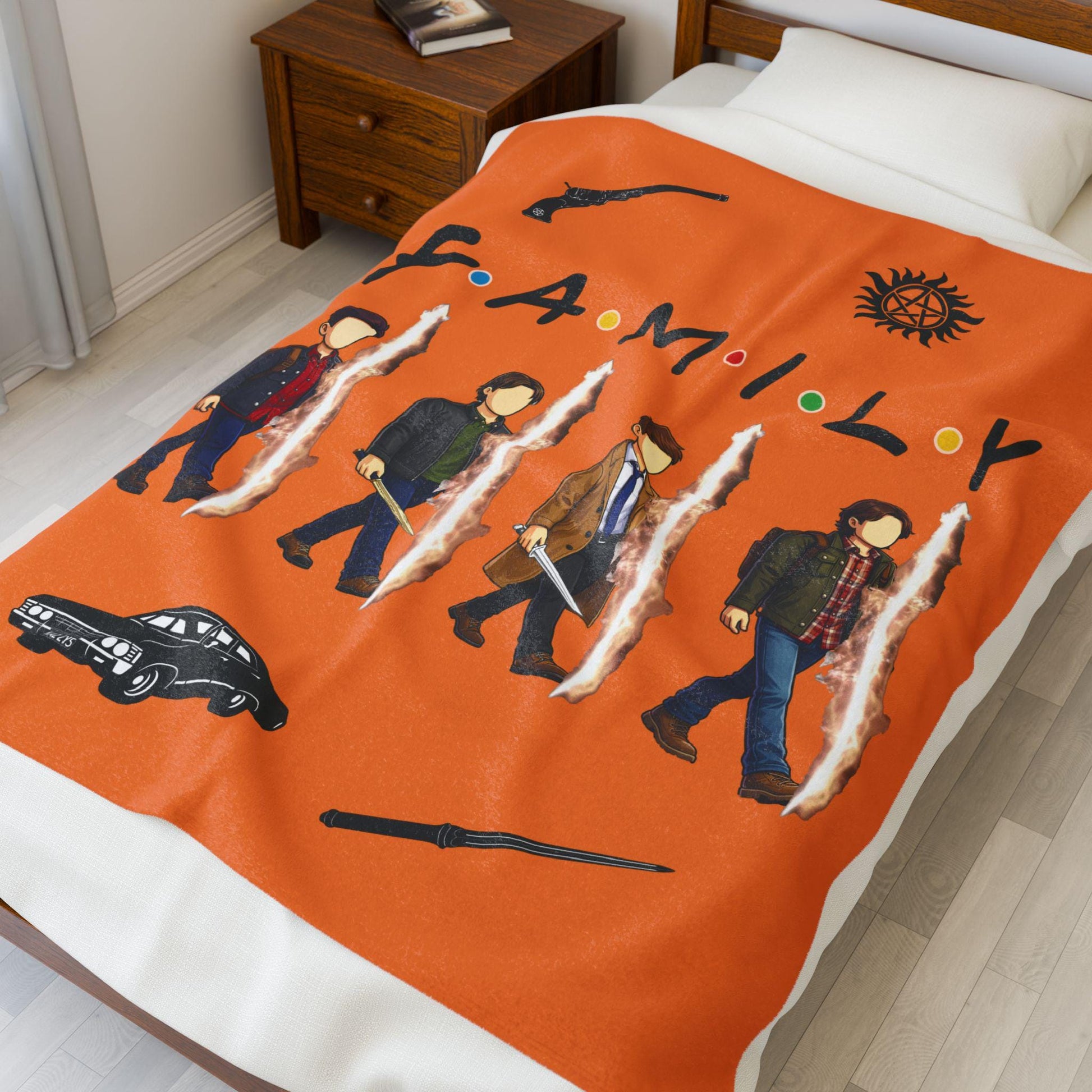 SPN Family Rift Travelers Blanket | Found Family Throw Blanket | Fan-Inspired TV Tribute | Crusta Blanket (30x40, 50x60, 60x80)