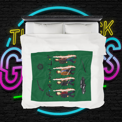 SPN Family Rift Travelers Blanket | Found Family Throw Blanket | Fan-Inspired TV Tribute | Dark Green Blanket (30x40, 50x60, 60x80)