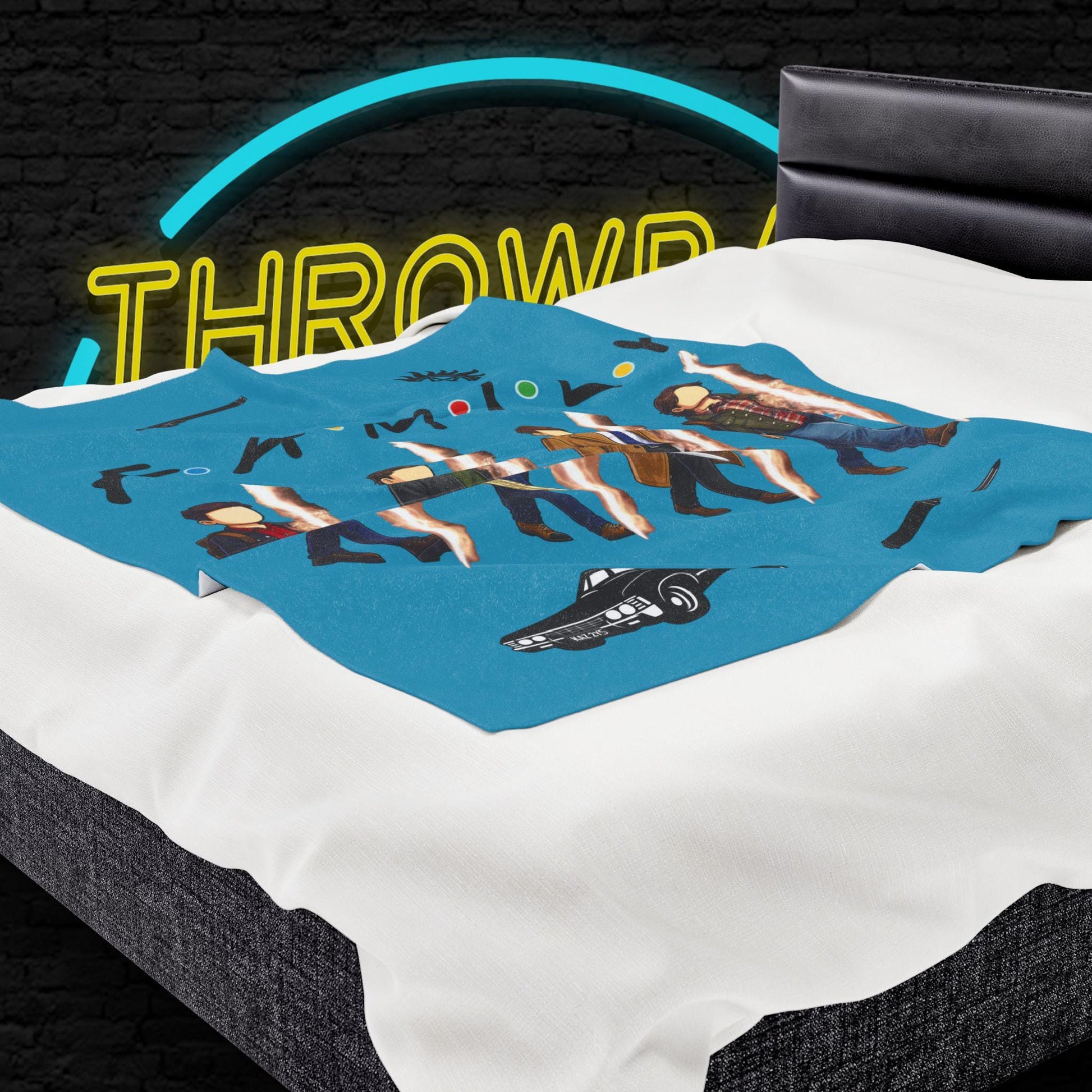 SPN Family Rift Travelers Blanket | Found Family Throw Blanket | Fan-Inspired TV Tribute | Turquoise Blanket (30x40, 50x60, 60x80)