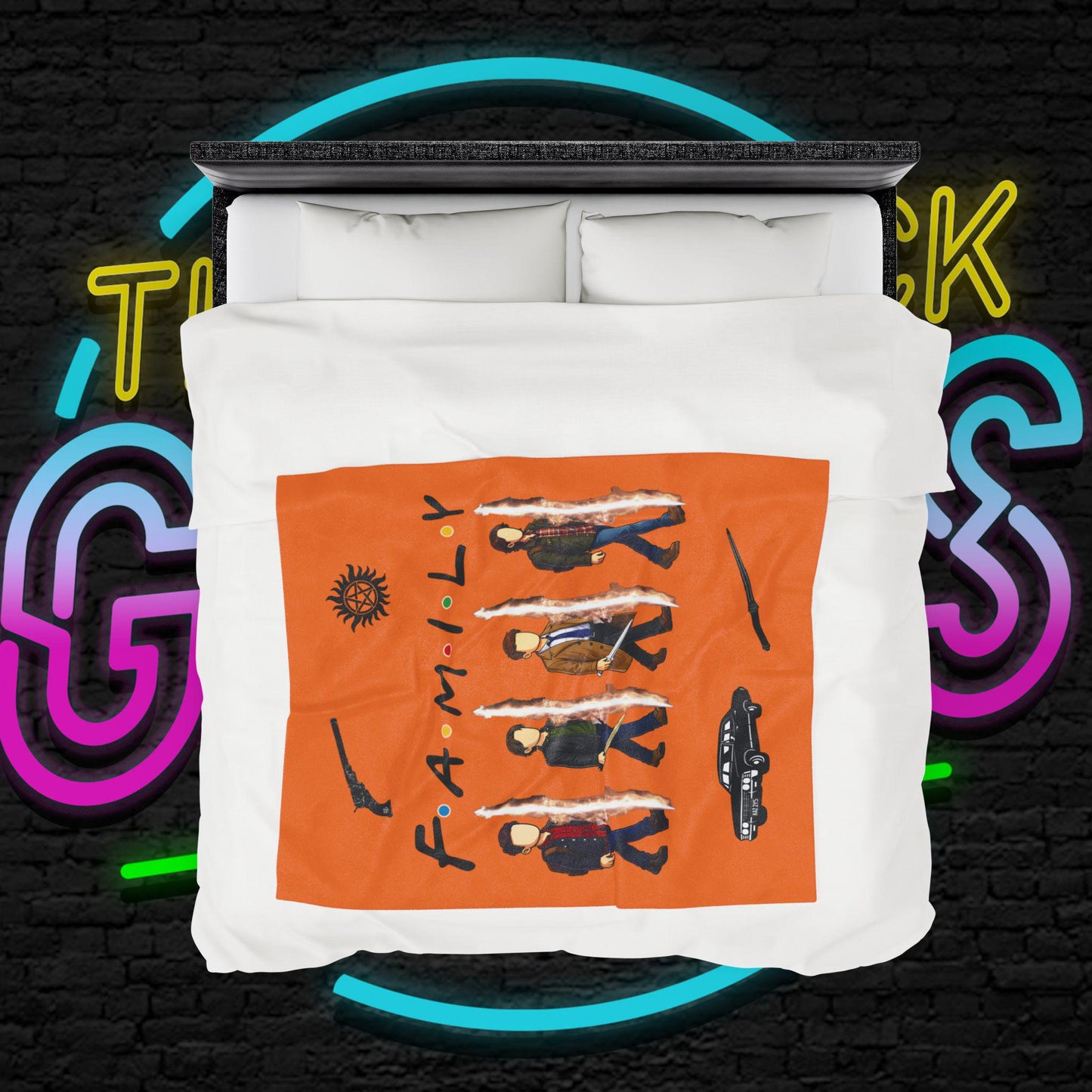 SPN Family Rift Travelers Blanket | Found Family Throw Blanket | Fan-Inspired TV Tribute | Crusta Blanket (30x40, 50x60, 60x80)