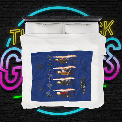 SPN Family Rift Travelers Blanket | Found Family Throw Blanket | Fan-Inspired TV Tribute | Dark Blue Blanket (30x40, 50x60, 60x80)