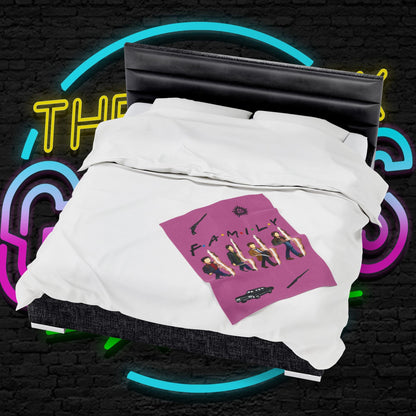 SPN Family Rift Travelers Blanket | Found Family Throw Blanket | Fan-Inspired TV Tribute | Light Pink Blanket (30x40, 50x60, 60x80)