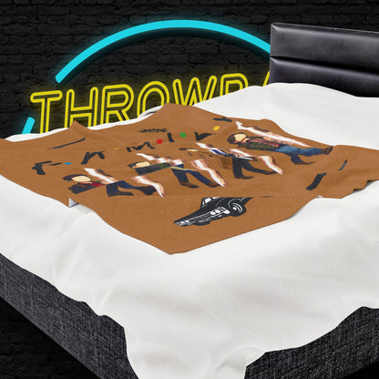 SPN Family Rift Travelers Blanket | Found Family Throw Blanket | Fan-Inspired TV Tribute | Light Brown Blanket (30x40, 50x60, 60x80)