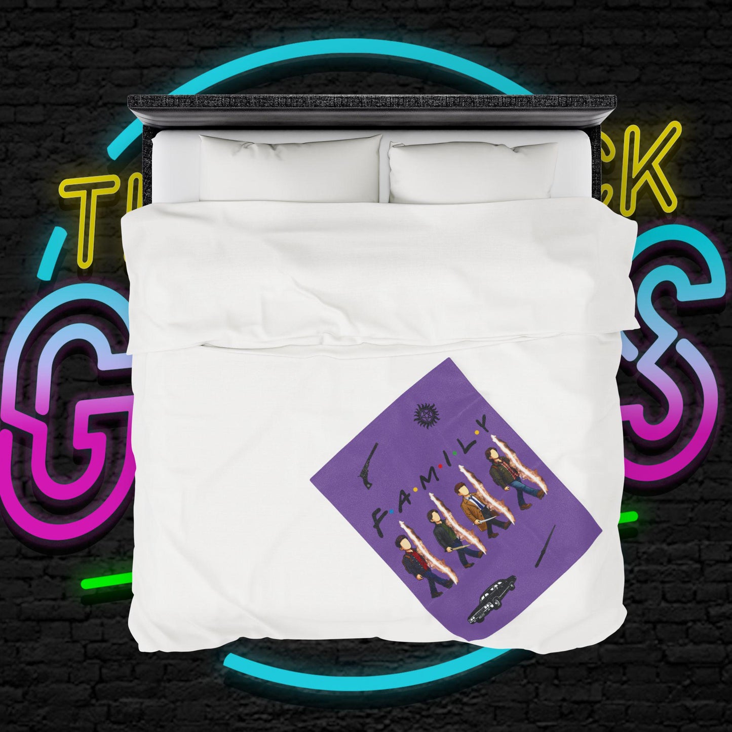 SPN Family Rift Travelers Blanket | Found Family Throw Blanket | Fan-Inspired TV Tribute | Light Purple Blanket (30x40, 50x60, 60x80)