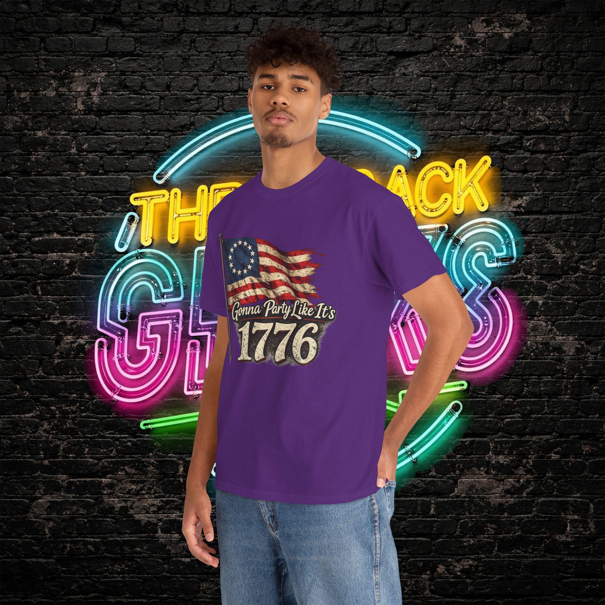 Gonna Party Like Its 1776 Tee Shirt | Distressed Betsy Ross Flag | Patriotic Vintage USA Tee | 4th of July Shirt | Gildan 5000