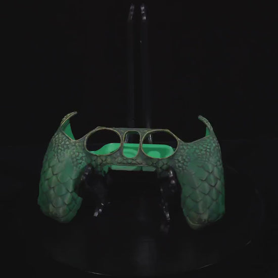 Dragonscale 3D Printed Controller Cover | Customizable Gaming Accessory for Xbox/Playstation Controllers | Godzilla Skin