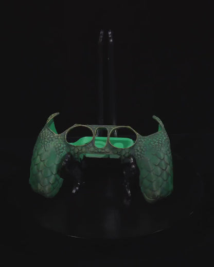 Dragonscale 3D Printed Controller Cover | Customizable Gaming Accessory for Xbox/Playstation Controllers | Godzilla Skin