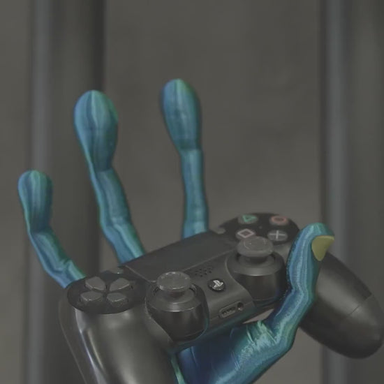Futuristic Alien Hand Controller Holder for Gamers: 3D Printed Stand
