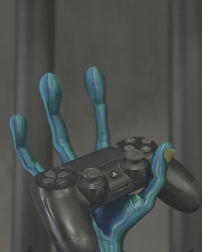 Futuristic Alien Hand Controller Holder for Gamers: 3D Printed Stand